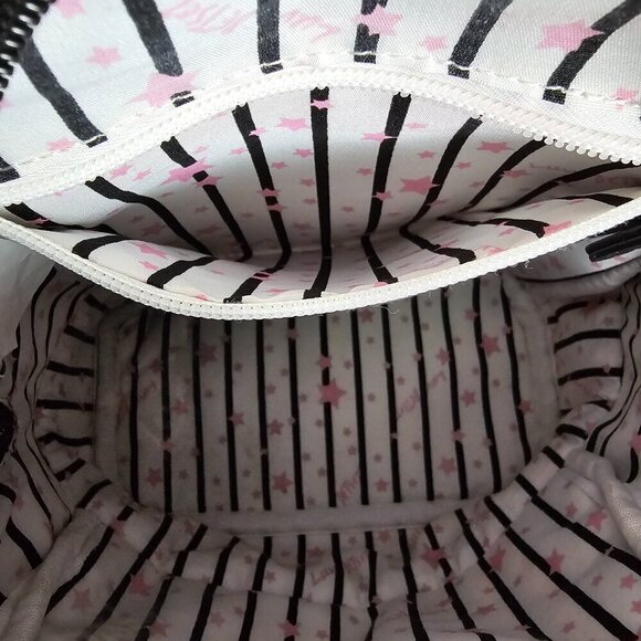 Betsey Johnson Rainbow & Heart Black Backpack - Picture 8 of 14